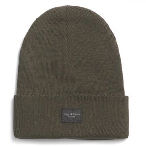 Rag & Bone Dark olive green Addison beanie